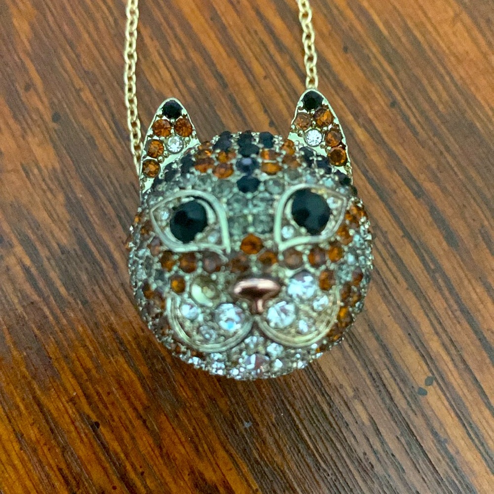 Gold Cat Pendant Necklace